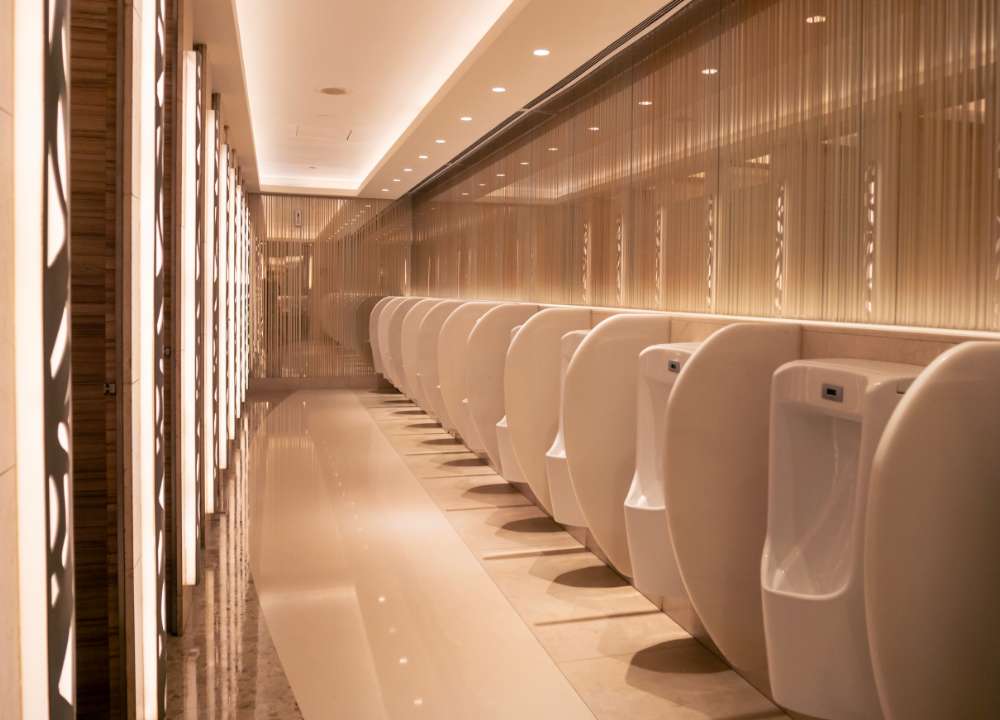 オフィスビルにある男性用トイレ